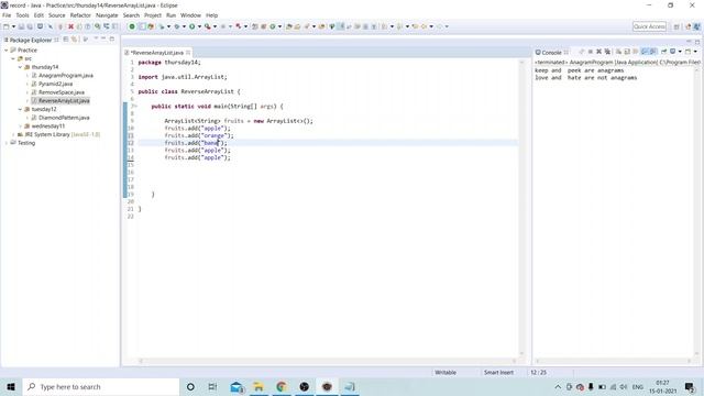 #5 Reverse ArrayList java programming #interviewquestion #java смотреть онлайн