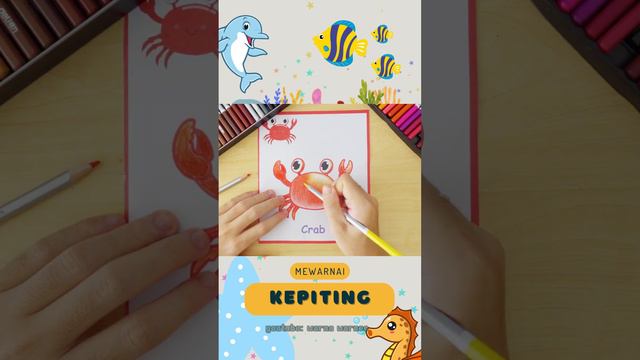 Mewarnai Gambar Kepiting yang Keren! 🦀🎨🖌️