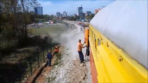 Свердловская детская железная дорога  2016 год, завоз техники, отсыпка щебня,  подготовка к слёту