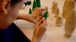 Пример раскраски Мишки (деревянные игрушки)