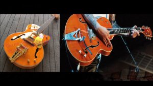 Электрогитара Orange Brian Setzer с Алиэкспресс.Демонстрация звука