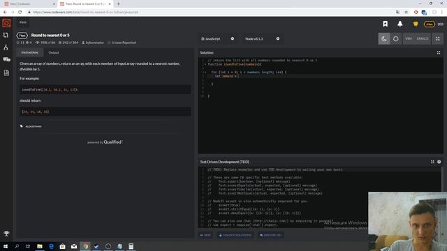 Решаем задачи codewars. Отвечаю на вопросы. Программирование на JavaScript смотреть онлайн