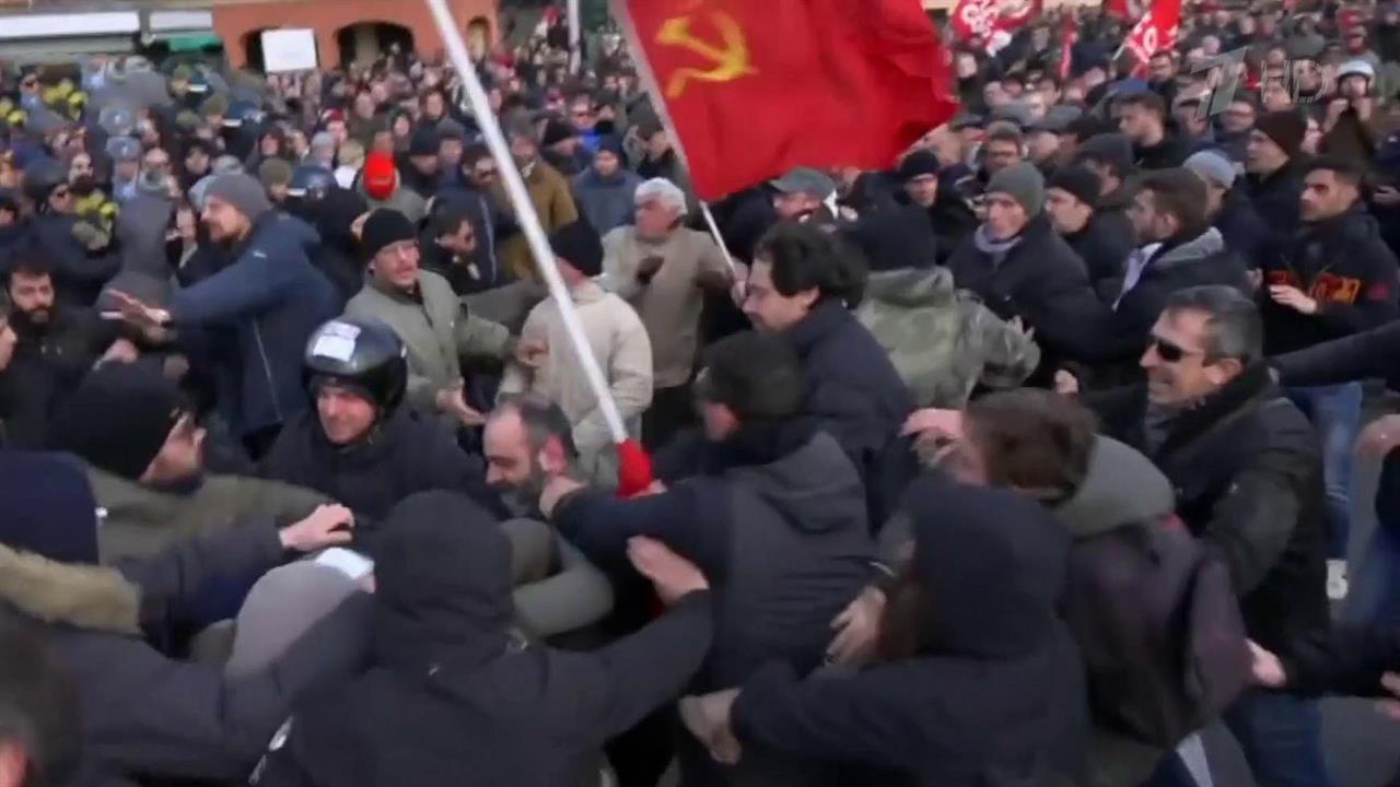 В итальянской Генуе мирная демонстрация против съезда ультраправых переросла в беспорядки