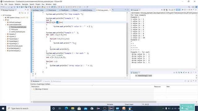 Loops in Java for-for-each-while-do-while Easy examples II Java II Core Java II Automation