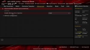 Asus ROG Crosshair X670E Hero BIOS Click through