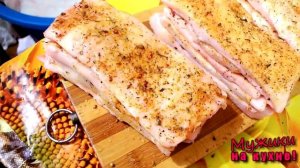 Деликатес из тонкого сала /// Превращаем "неликвидное" сало в суперзакуску!