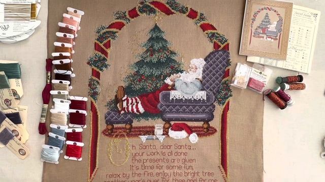 Lavender & Lace “Secret Santa” готовая работа, оформляю старые вышивки