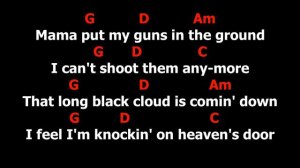 Knocking on Heavens Door - Bob Dylan Lyrics/Chords