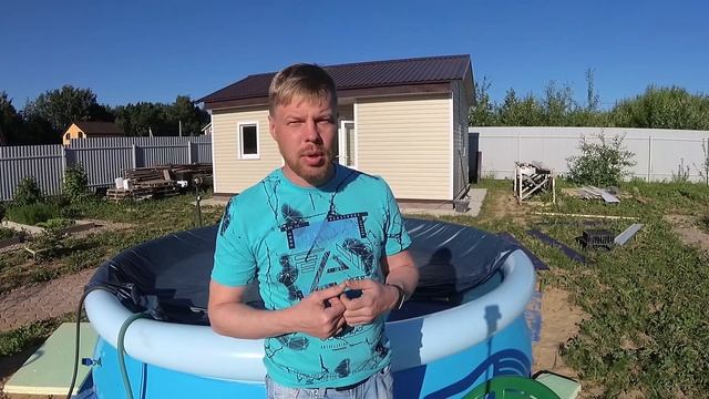 Подогрев воды для бассейна  дровами. Замеры