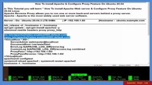 How To install Apache And Configure Proxy Feature On Ubuntu 20.04