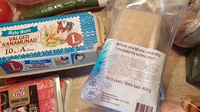 Продуктовая корзина в Эстонии стоимостью 40 евро.#закупка #чтокупила #скидки #продукты