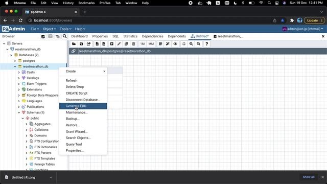 Entity-Relationship Diagram (ERD) for PostgreSql using pgAdmin4 смотреть онлайн
