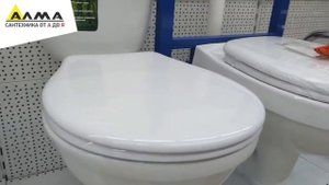 Распаковка Унитаз напольный в комплекте SANTERI Виктория (сиденье пластик)