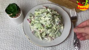 Рецепт ОБАЛДЕННЫЙ салат из капусты и огурца!
