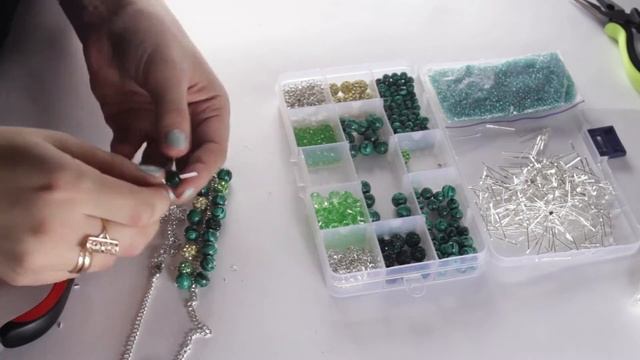 Hand Craft: Плетение малахитового ожерелья с шамбалой