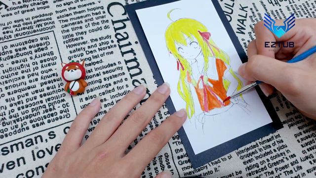 Angry Blonde Chitoge Kirisaki: Drawing a Sulking and Frowning Expression with Blonde Hair смотреть онлайн