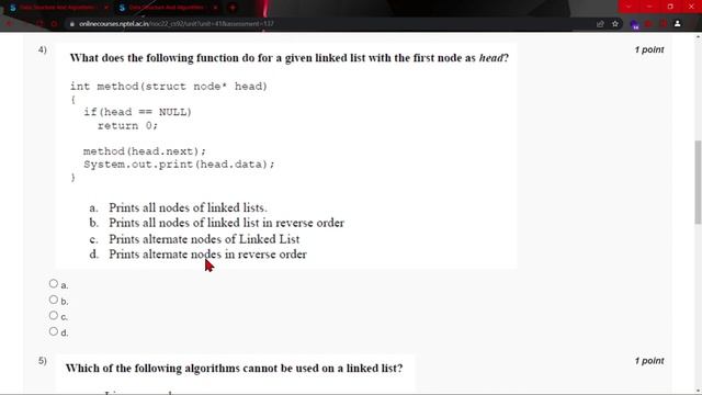 NPTEL Data Structure And Algorithms Using Java WEEK 4 Quiz Assignment Solutions? | July 2022 смотреть онлайн