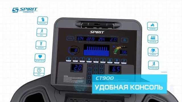 Беговая дорожка Spirit Fitness CT900 смотреть онлайн