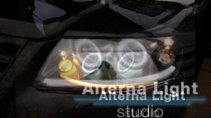 Установка ангельских глазок + ДХО на Volkswagen Touareg