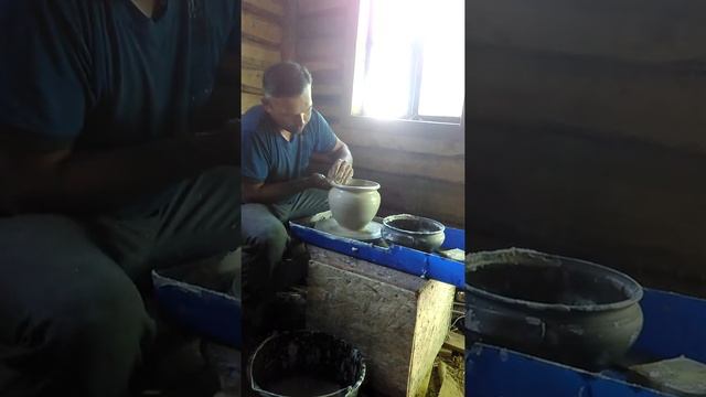 ,Керамика ручной роботы,изготовление горшка,начало работы. смотреть онлайн