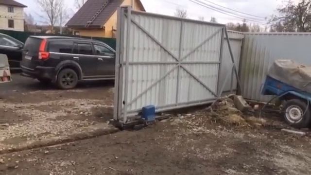 Откатные ворота с автоматикой профлист смотреть онлайн