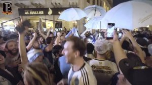 Argentina fans go CRAZY at Doha Banderazo!