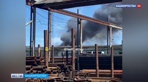 Есть угроза обрушения: в башкирском Нефтекамске загорелся магазин пиротехники
