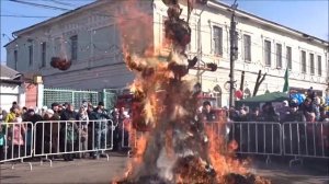 сжигание чучела (масленица) Минусинск