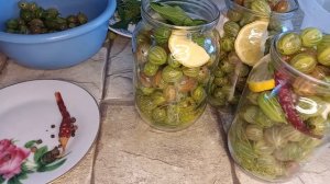 Крыжовник маринованный  вкусно на зиму в гостях у Зины