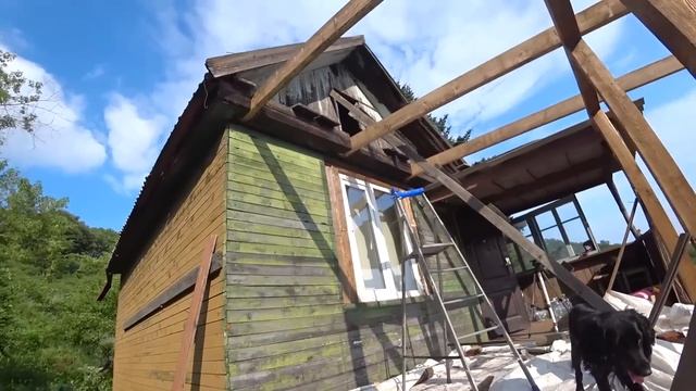 ОПОРА БРУСА ДЛЯ СЛАБАКОВ ) ЛОМАЮ ДОМ, ЧТО БЫ ПРИШИТЬ К НЕМУ ТЕРРАСУ ! ВОССТАНОВЛЕНИЕ ДАЧИ ! СТОЛЫЧ смотреть онлайн