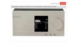 Konfiguration des Reglers ECL Comfort 310  zur Kommunikation mit dem Danfoss ECL-Portal