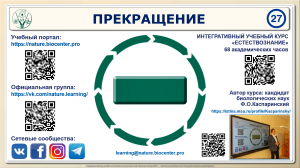 Тема 27. Прекращение. Интегративная видеолекция курса “Естествознание” Феликса Каспаринского