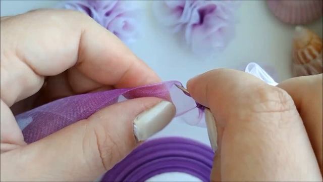 Воздушные розочки из органзы 2,5см. Новый способ/ DIY Organza Roses смотреть онлайн