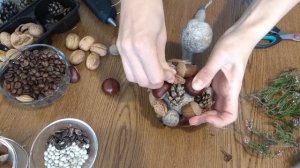 Топиарий из природного материала.  Осенний топиарий. МК Topiary, tree of happiness.