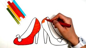 Как нарисовать ТУФЛИ👠УЧИМ ЦВЕТА🎨#цветочкам