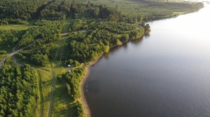 Летаем над Петрокаменским прудом и смотрим закат