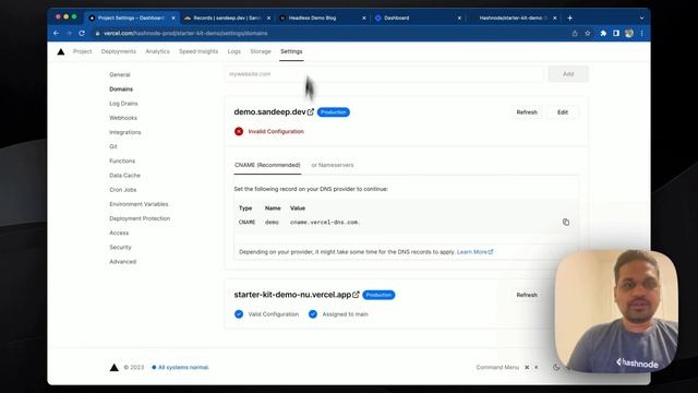 Headless Hashnode Demo — With Blog Starter Kit (Deployed to Vercel)