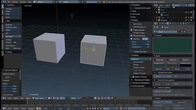Настройка вьюпорта в Blender