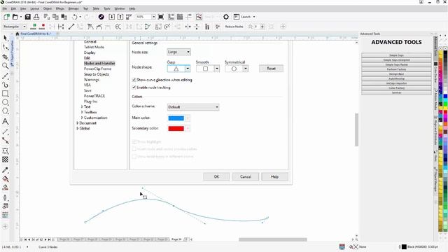 CorelDRAW for Beginners Custom Vector Node and Handles Options Tutorial смотреть онлайн