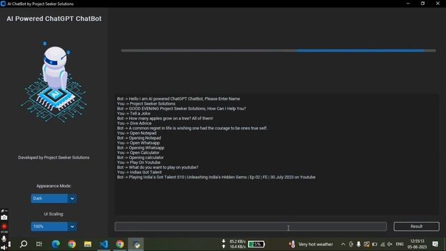 AI Powered ChatGPT ChatBot | Tkinter | Python Project