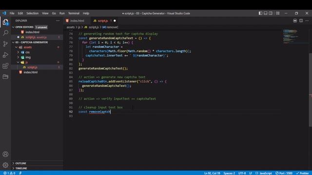 Captcha Generator  | 30 Projects in 30 Days with Vanilla JS | HTML, CSS, Javascript