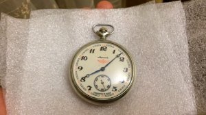 Карманные часы Молния СССР паровоз