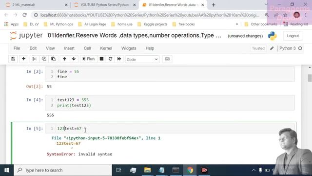 Python BasicsTutorial | What are Reserve Words , Identifiers In Python | Python Tutorial 1