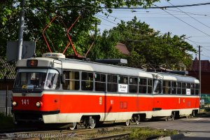 Ретро-трамваи на 2 маршруте Краснодара