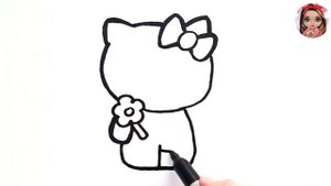 КАК рисовать  ХЕЛЛОУ КИТТИ 0+ \ Hello Kitty рисование для детей 0+