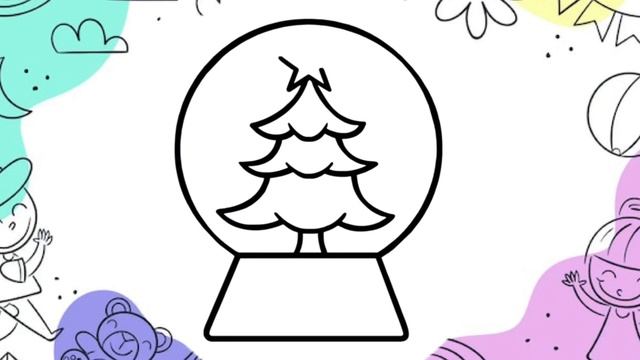 HOW TO DRAW A CUTE CHRISTMAS TREE, Как Нарисовать Новогоднюю Елку, Рисуем Новогоднюю Елку С Детьми
