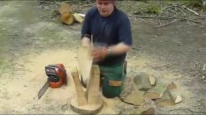 Стул-табурет из бревна своими руками