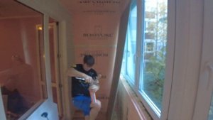 Балкон сапожок.Утепление и отделка в гипсокартон.