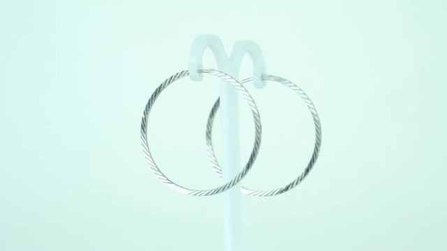 Серьги конго серебро 925, диаметр 34 мм / Аврора Голд / с019-166н смотреть онлайн