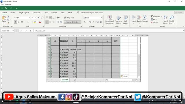 Cara Menggabungkan File Excel ke Word - Auto Rapi Gak Berantakan смотреть онлайн